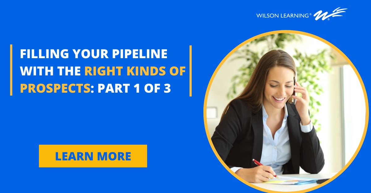Answering the question, 'Why would this opportunity be good for us?' helps salespeople invest their prospecting time wisely. Save time and pursue win-win opportunities by following this groundwork: bit.ly/2VozLKi

#salesprospecting #prospectingtips #opportunities