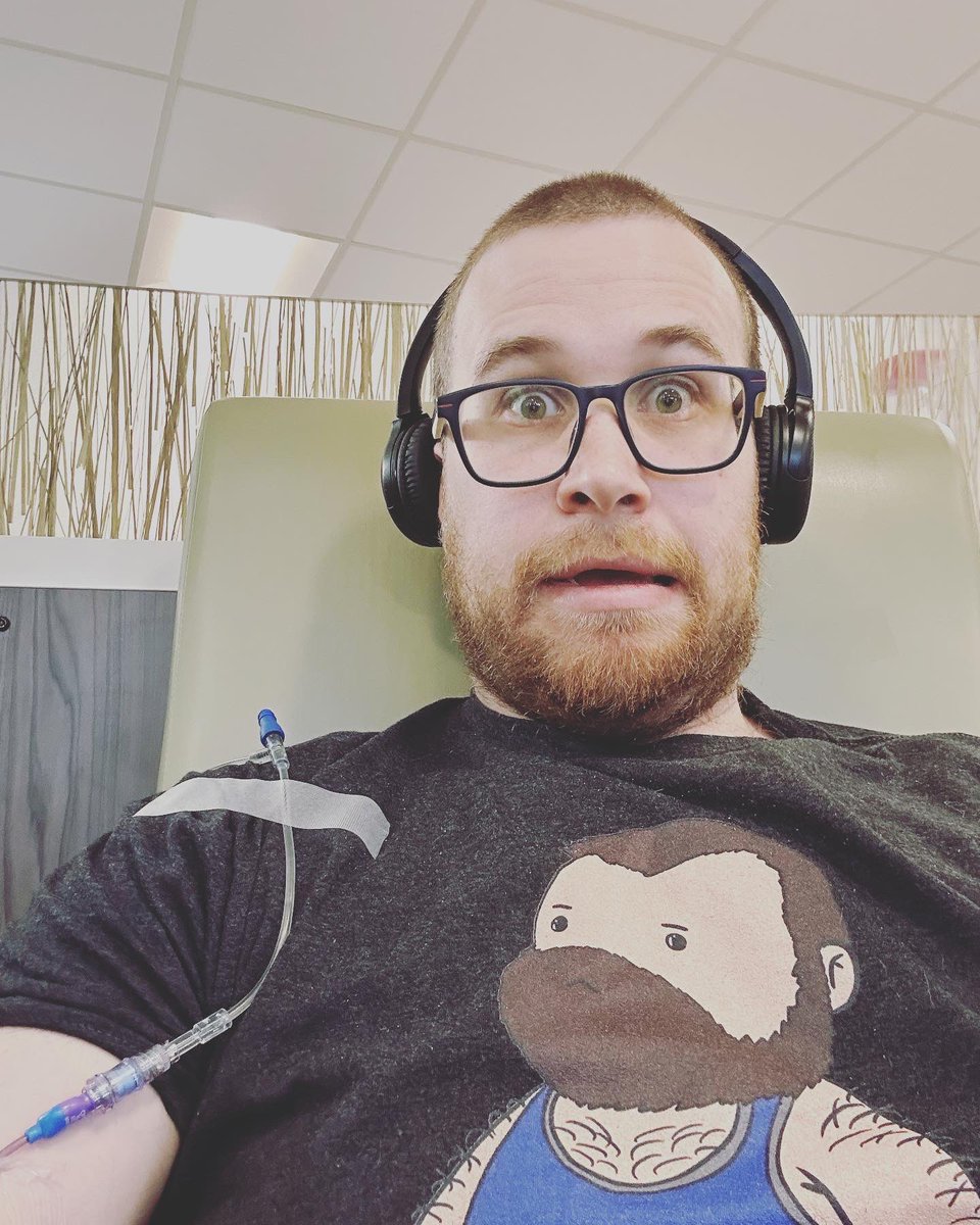 gaukroger26's tweet photo. @brucegreene got to represent the Gooses whilst receiving my chemo. Remember pay it forward! (Magical Harold) https://t.co/IcpGSFpngm