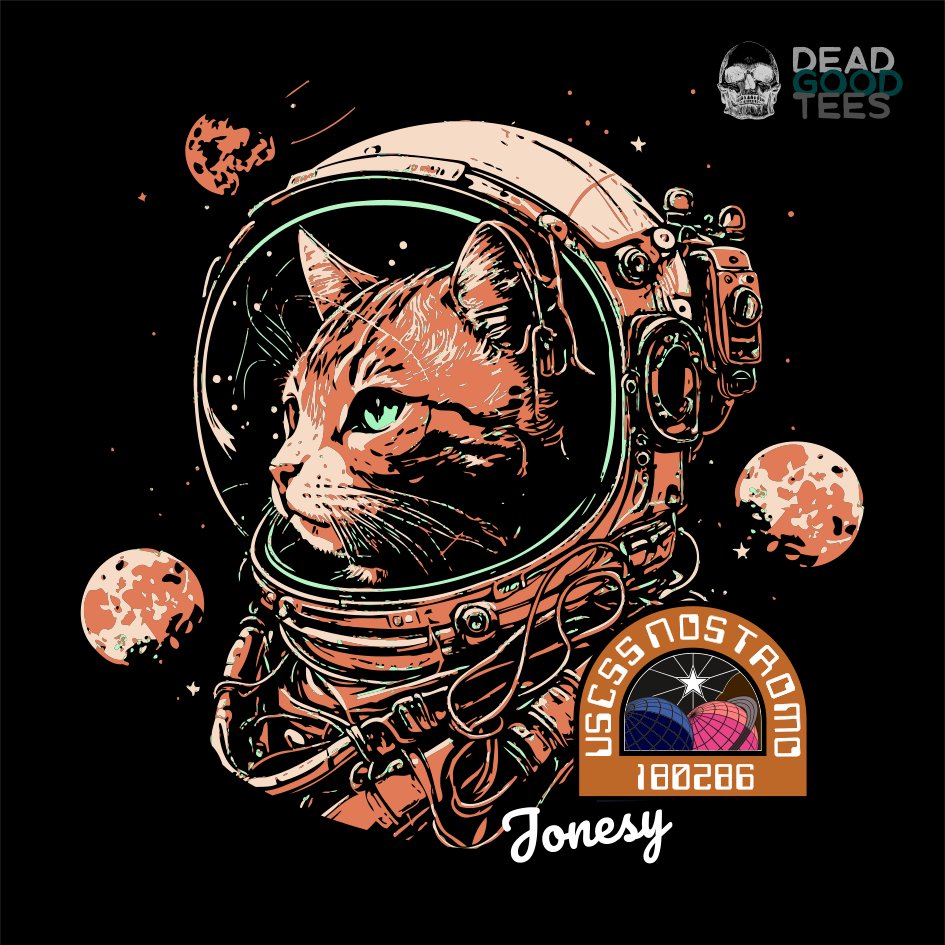 deadgoodtees's tweet photo. This is Jonesy, last survivor of the Nostromo, signing off. Jonesy: Come on, Ripley.
https://t.co/bSewrliDIa
#Alien #Jonesy #scifi #Cat #catinspace #Xenomorph #movienight #movietees https://t.co/xCBWyuiey4