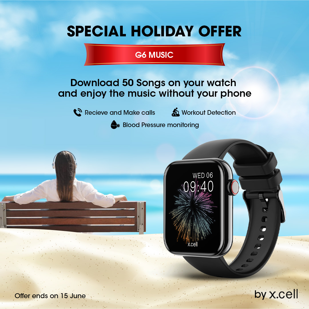 xcellmena1's tweet photo. Immerse yourself in the true essence of music with the G6 Music Smartwatch. Designed for fitness enthusiasts and music lovers alike, this smartwatch is the perfect companion for your active lifestyle.
Shop now https://t.co/u9cRgHxpS9
#xcell #premium #quality #smartwatch #offer https://t.co/9W8KnDjESA