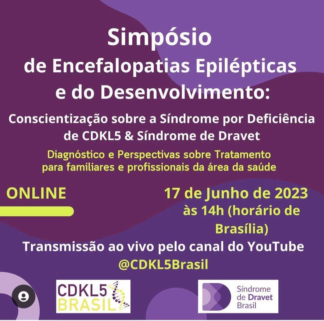 For CDKL5 Deficiency Disorder and Dravet Syndrome Awareness month, CDKL5Brasil and DravetBrasil are partnering up for an online event: the Brazilian DEEs Symposium, on June 17th. 
The event will be live-streamed on their YouTube channel: youtube.com/@CDKL5Brasil