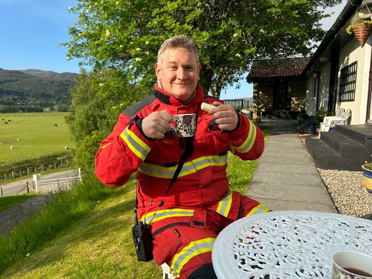 Thanks to the little old lady for making tea &amp; cakes for the crew while we were tackling the biggest wildfire in the UK near the village of Cannich this week.