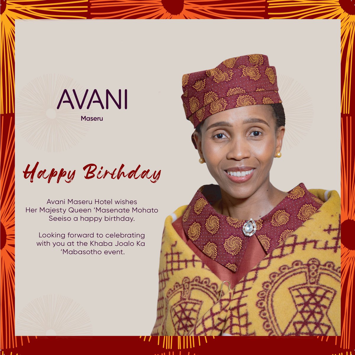 Happy birthday to Her Majesty Queen `Masente Mohato Seeiso. 💜🎂🎉

#avani #avanihotels #avanimaseru