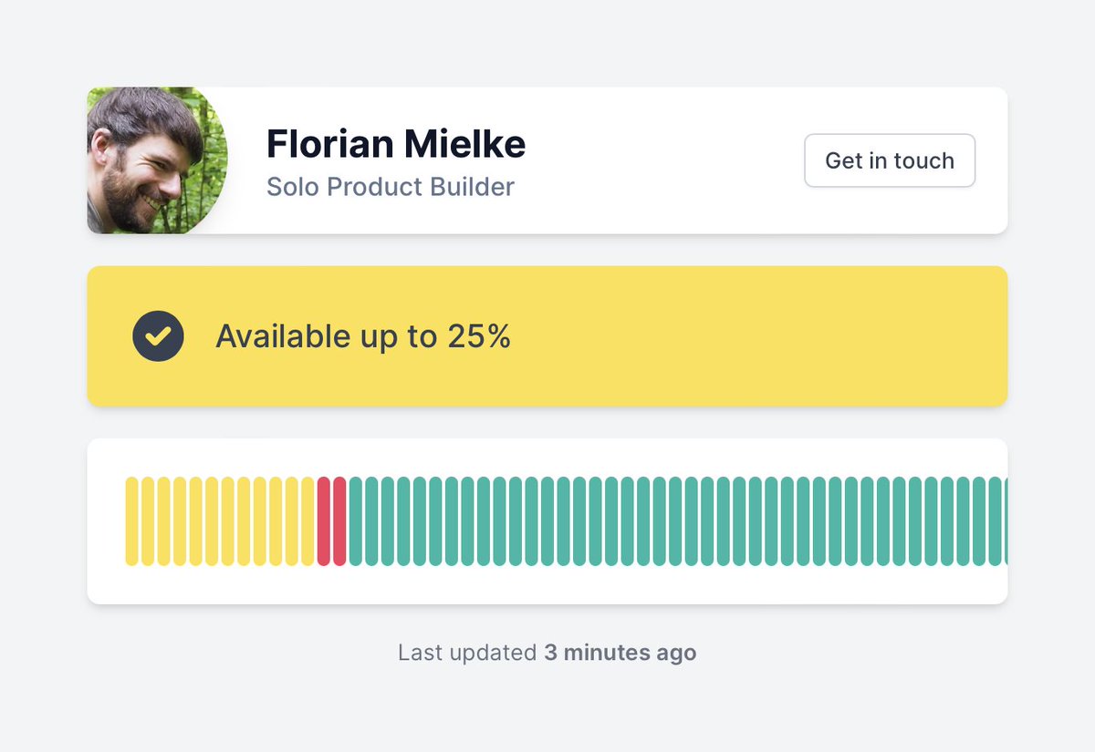 freelance_link's tweet photo. Your status page now also correctly shows when you are partially available. 🟡 https://t.co/gXxGswRGkl