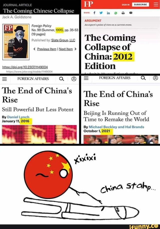 China's collapse ... ... any time now ... ... 🤣🤣🤣