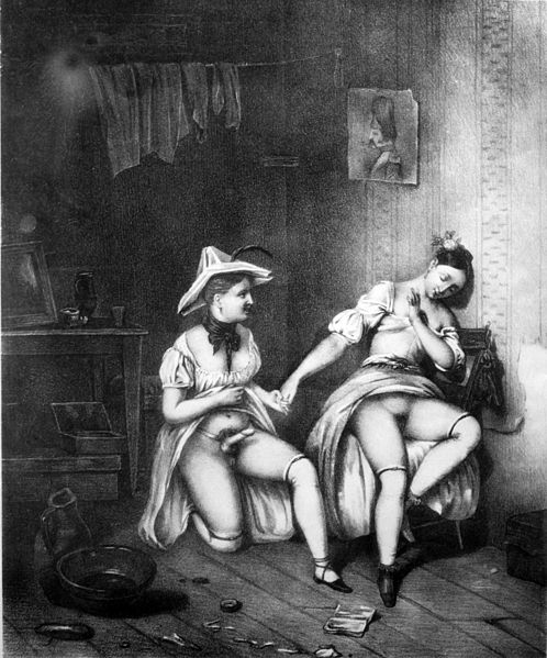 Yes that's a strap on 🥒

Image from Achille Devéria's 1840 Nouvel Album Érotique. 

From the collection of Beate Uhse Erotik-Museum, Berlin which ran from 1996-2004.

#FlirtyFriday #HistoryOfSex #HistoryOfSexuality #PrideMonth #FineArt