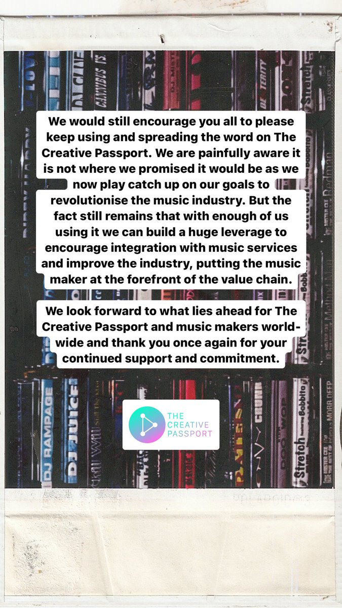 Dear Creative Passport community: Over the last 18 months we have been unusually quiet with little to no communication. We would like to take this opportunity to share with you what has been going on. Please read the text on the images for more! 🩵💙🩷