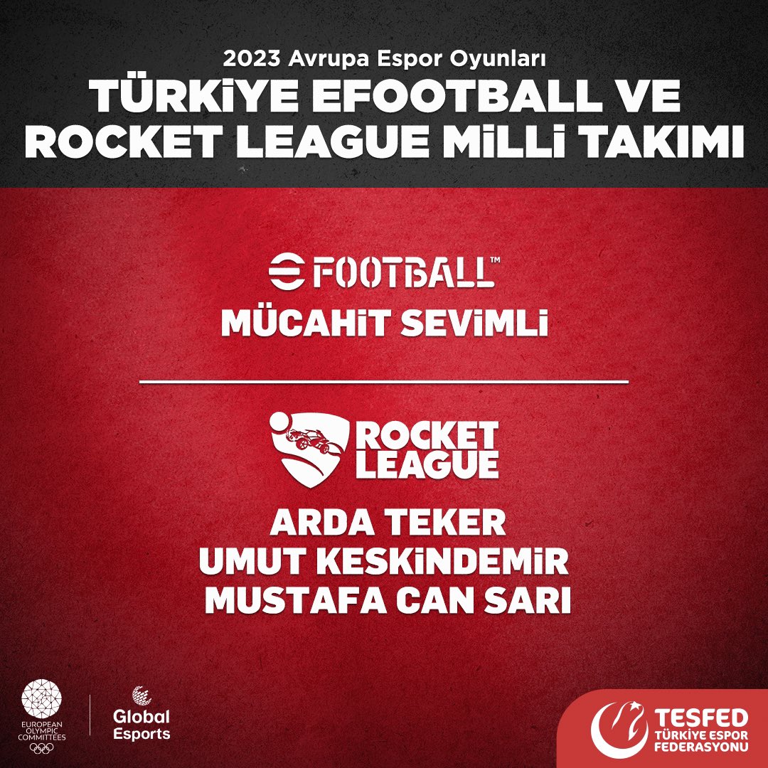 Hazır mıyııızzz? ☺️

2023 eFootball ve Rocket League Milli Takımımız ile 2023 Avrupa Espor Oyunları başlıyoorrr! 👊

#worldconnected #esports #limitless #EGE23 #EuropeanGames