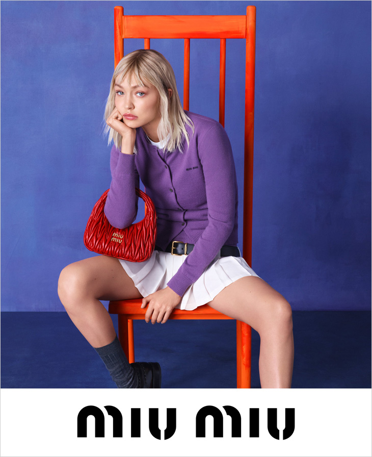 designscene's tweet image. Discover #MiuMiu Arcadie Bag 2023 Collection starring supermodel #GigiHadid lensed by photographer #StevenMeisel: designscene.net/2023/06/miu-mi…