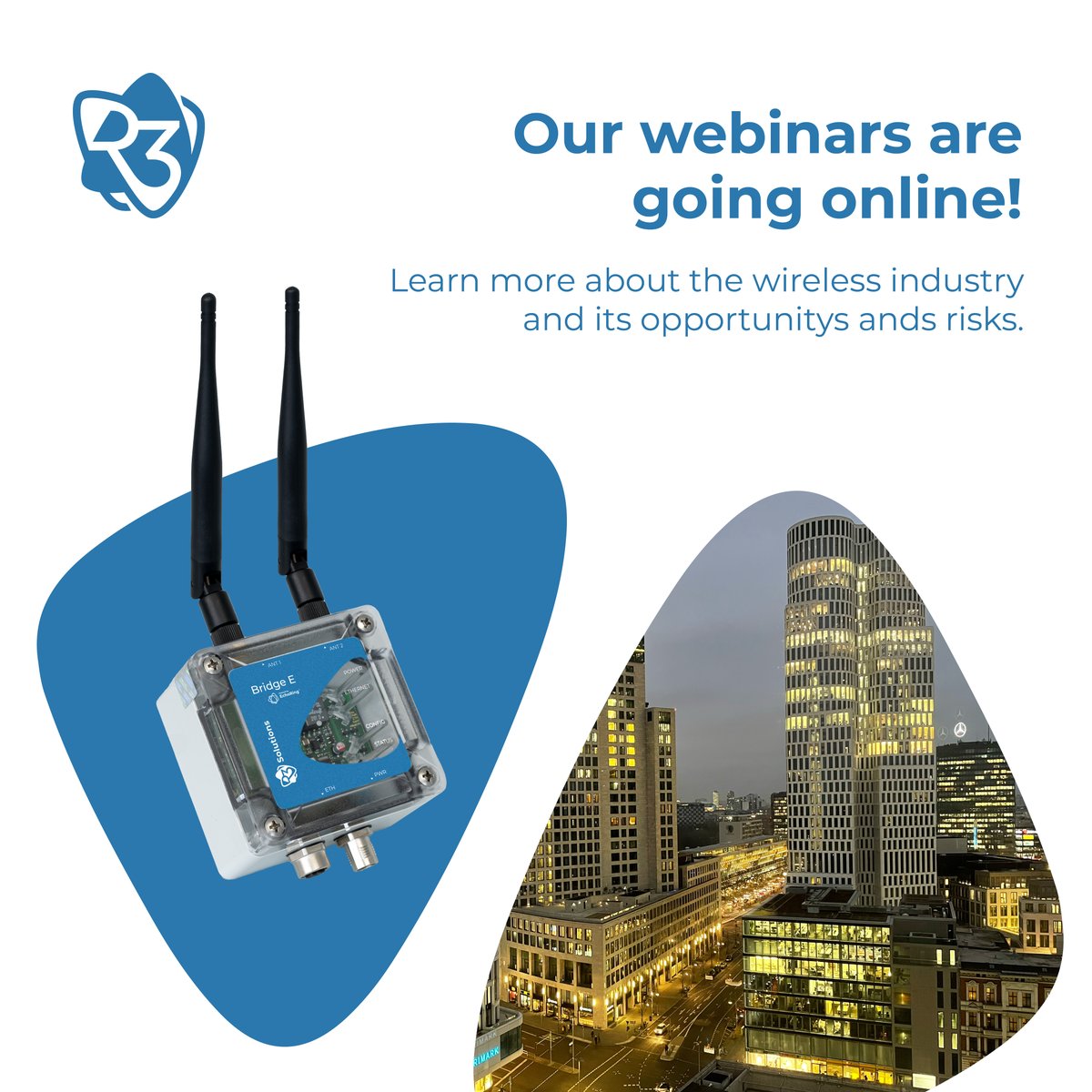 Using R3's EchoRing technology in #industrialautomation, customers have opted for uninterrupted connectivity without wires. Interested in how R3 enables this ultra-reliable control and functional safety over wireless? Then check out our webinar series that we'll post! #urllc
