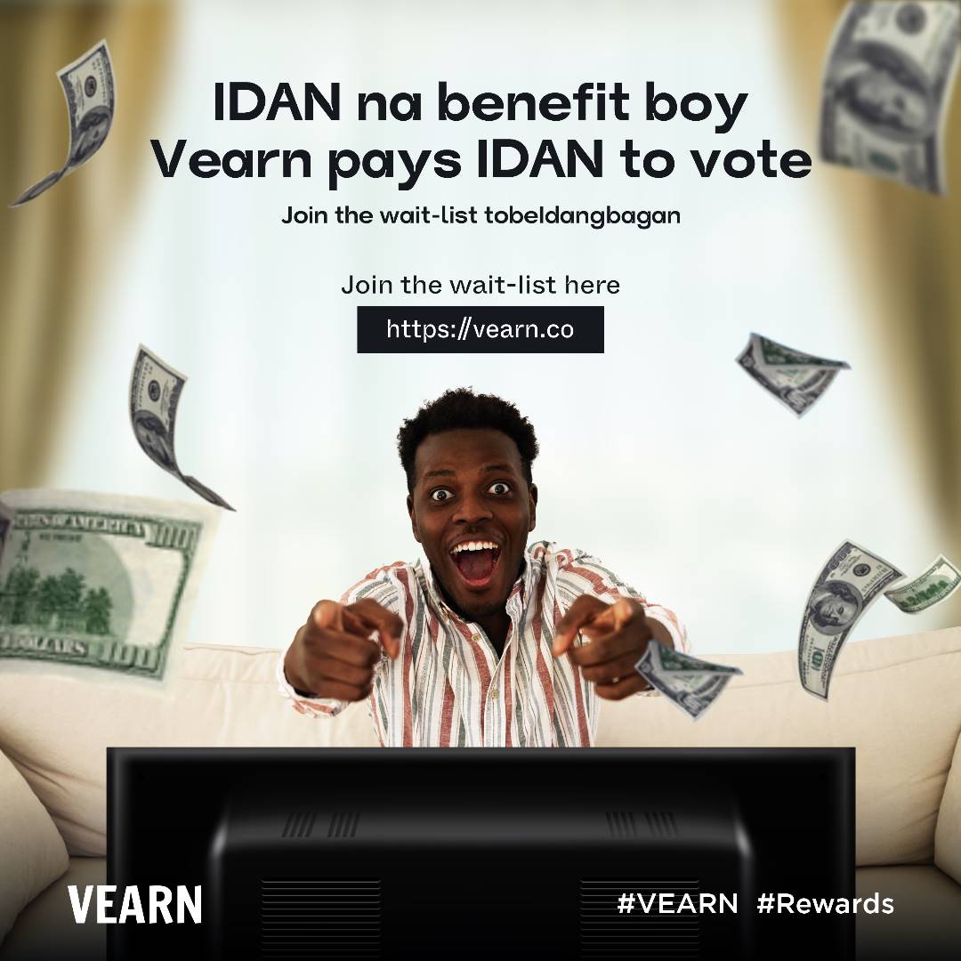 Vearn_HQ's tweet photo. Join the wait-list at https://t.co/zcYdsddQGH to vote and earn with Vearn and be an idan today.
#idan #money #moneymaking #freemoney #vearn #entertainment #shows #vote #earn #movies #fridaymorning #TGIF https://t.co/n3ZV6D0XLJ