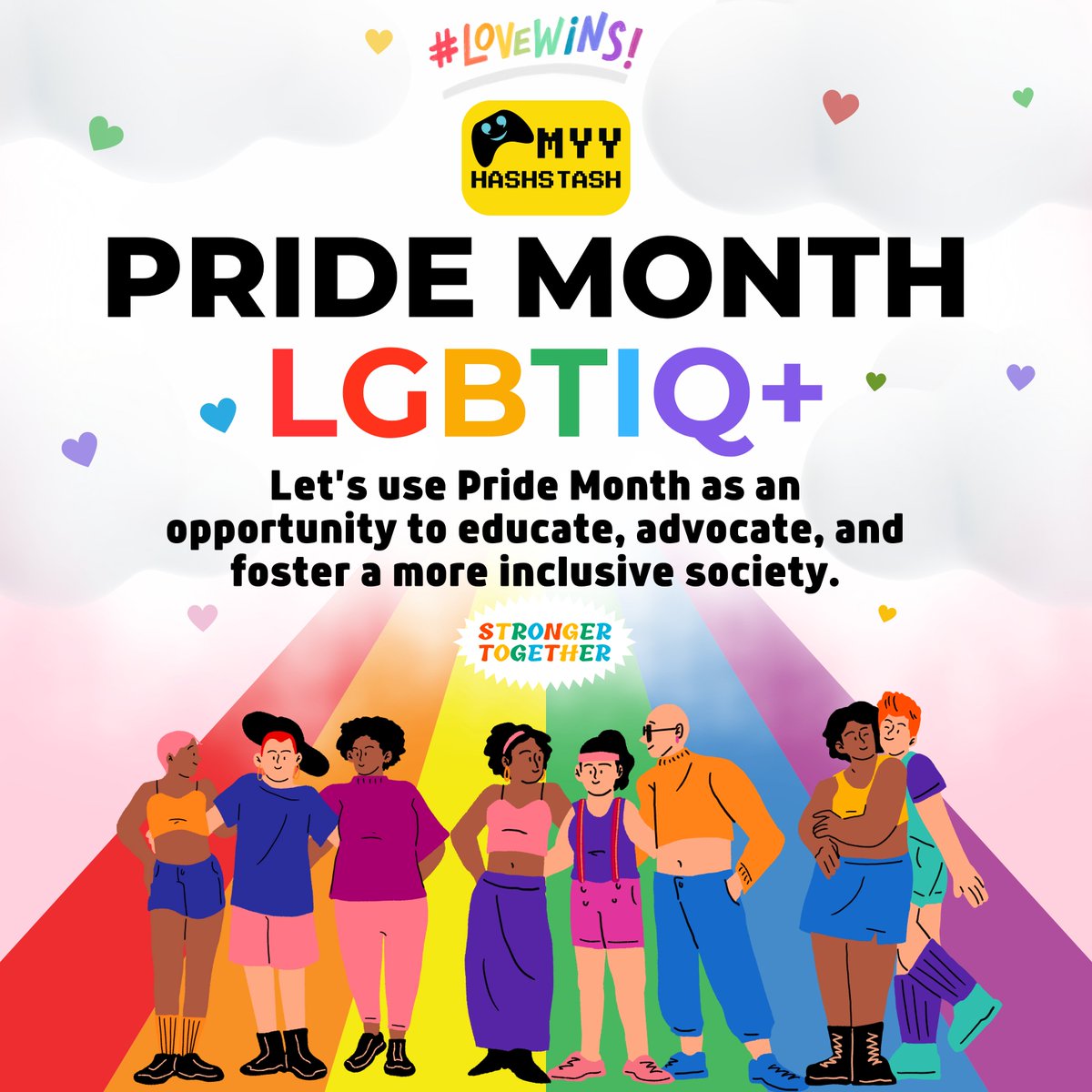 Love, Acceptance, and Pride. Let's celebrate the beautiful diversity of the LGBTQ+ community this Pride Month! 🌈❤️ #Pride #lgbtqpride #CommunityMatters #lovewins #PrideMonth2023