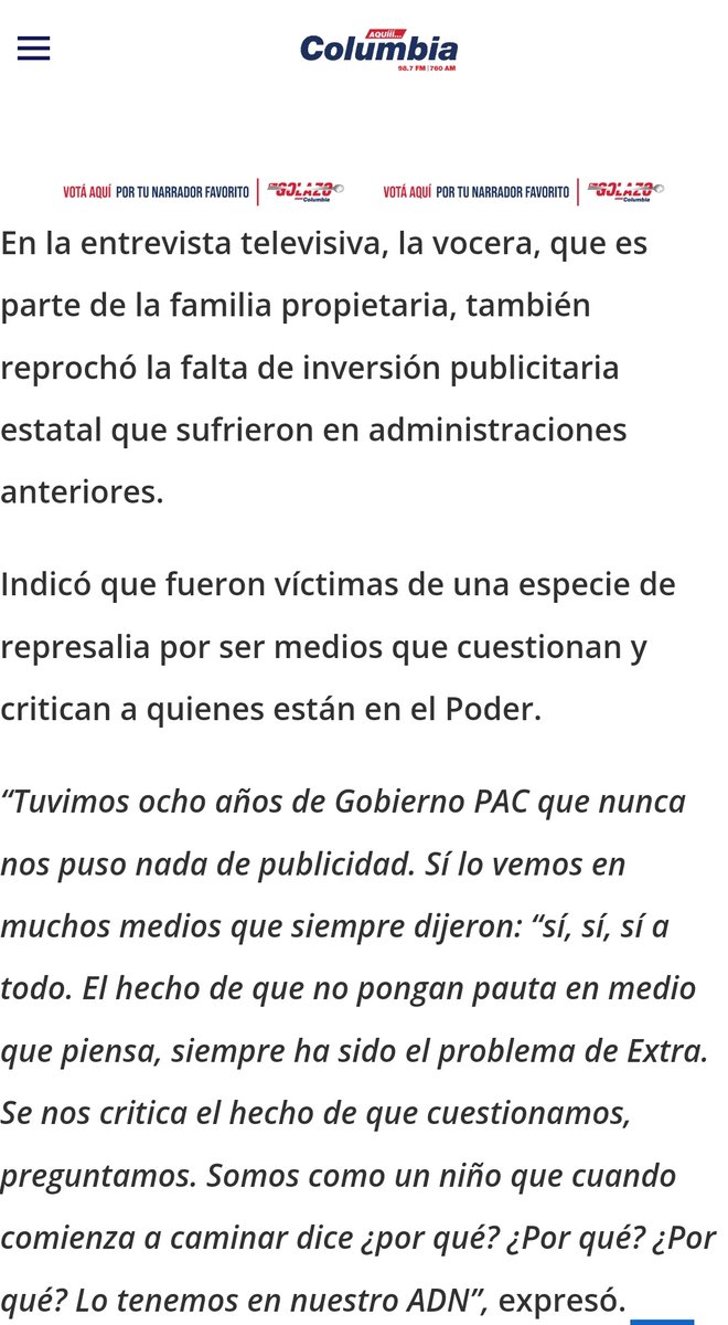 RosCasSol's tweet image. 👇Iary Gómez, propietaria y directora de @DiarioExtraCR: "En represalia por cuestionar y denunciar, los gobiernos PAC jamás nos asignaron pauta."

Y así, Diario Extra cierra con dolor pero con la frente en alto, sin amparos ni trampas judiciales (hola @nacion y @HablandoClaroCR).