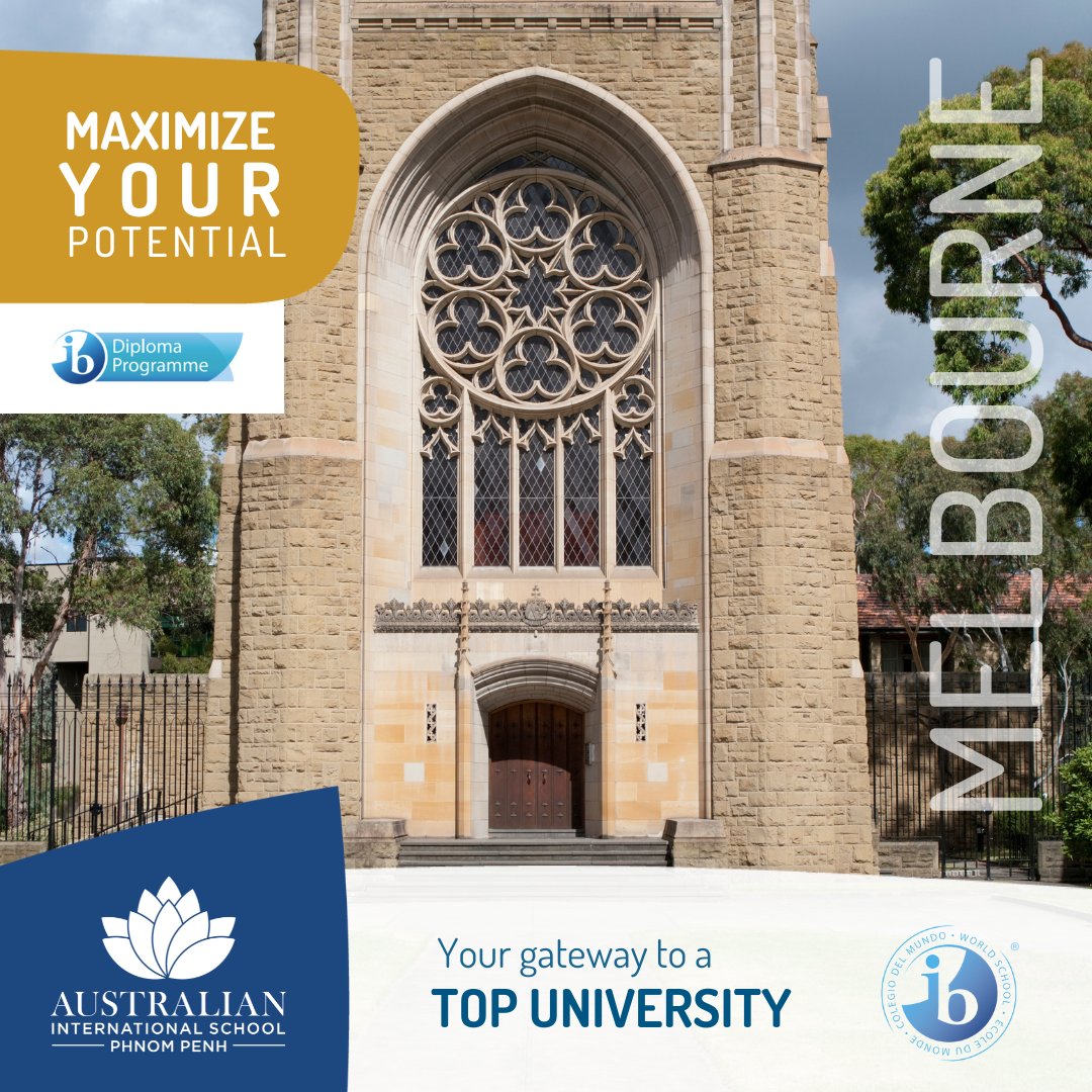 AISPPCambodia's tweet photo. Give yourself a chance to get into a top university through AISPP's IB Diploma Programme.

Visit link here: https://t.co/08bctsAJ77 https://t.co/i5bAIF0jth