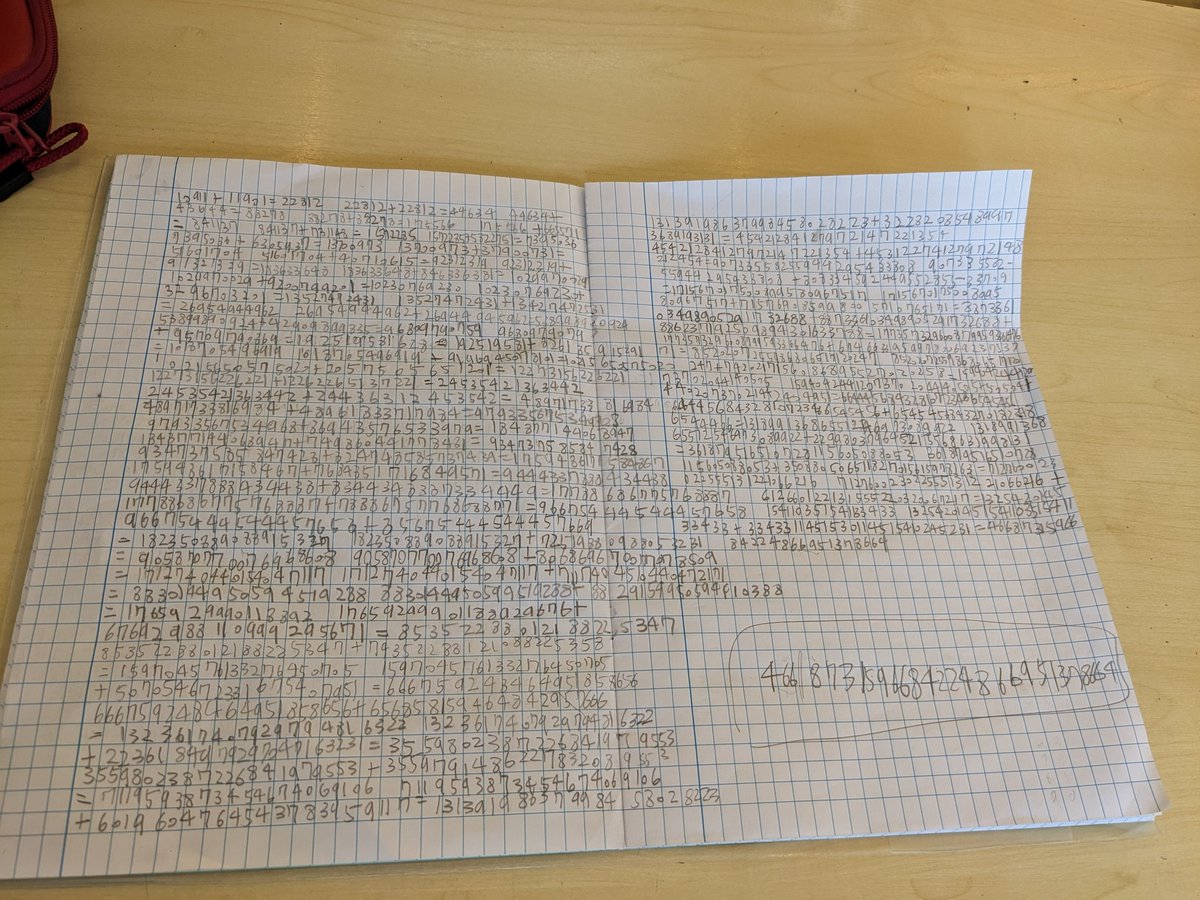 And the maths didn't stop when the lesson did! The drive and determination from our students is inspirational. Slightly chaotic but we love it! #palindromicnumbers #gislearning #growthmindset