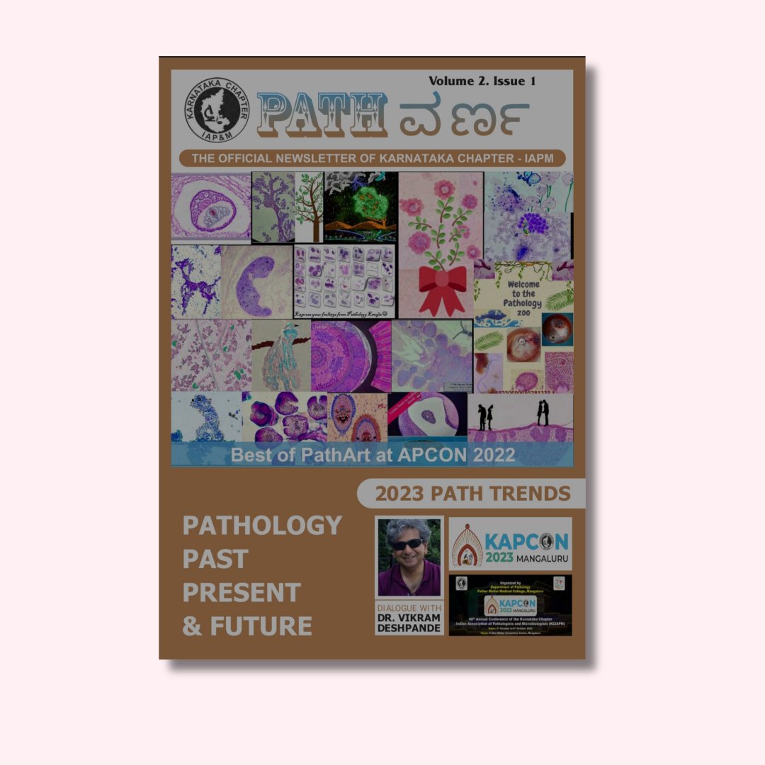 Dear Pathologists,

KCIAPM ( Karnataka Chapter - IAPM) Newsletter and Cultural Subcommittee is happy to release  Vol 2 Issue 1 of KCIAPM Newsletter/Magazine titled "Pathವರ್ಣ".
publuu.com/flip-book/1520…

Regards,
Newsletter and Cultural Subcommittee,
KCIAPM