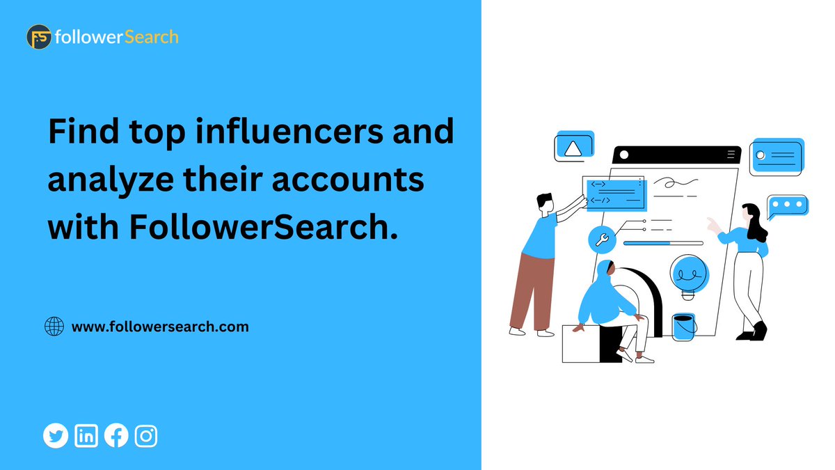 SearchFollower's tweet image. Looking to partner with Twitter influencers? Find top influencers and analyze their accounts with #FollowerSearch.

Visit: followersearch.com

Start your Free Trial today!

#FollowerwonkAlternative #AcrossTheSpiderVerse