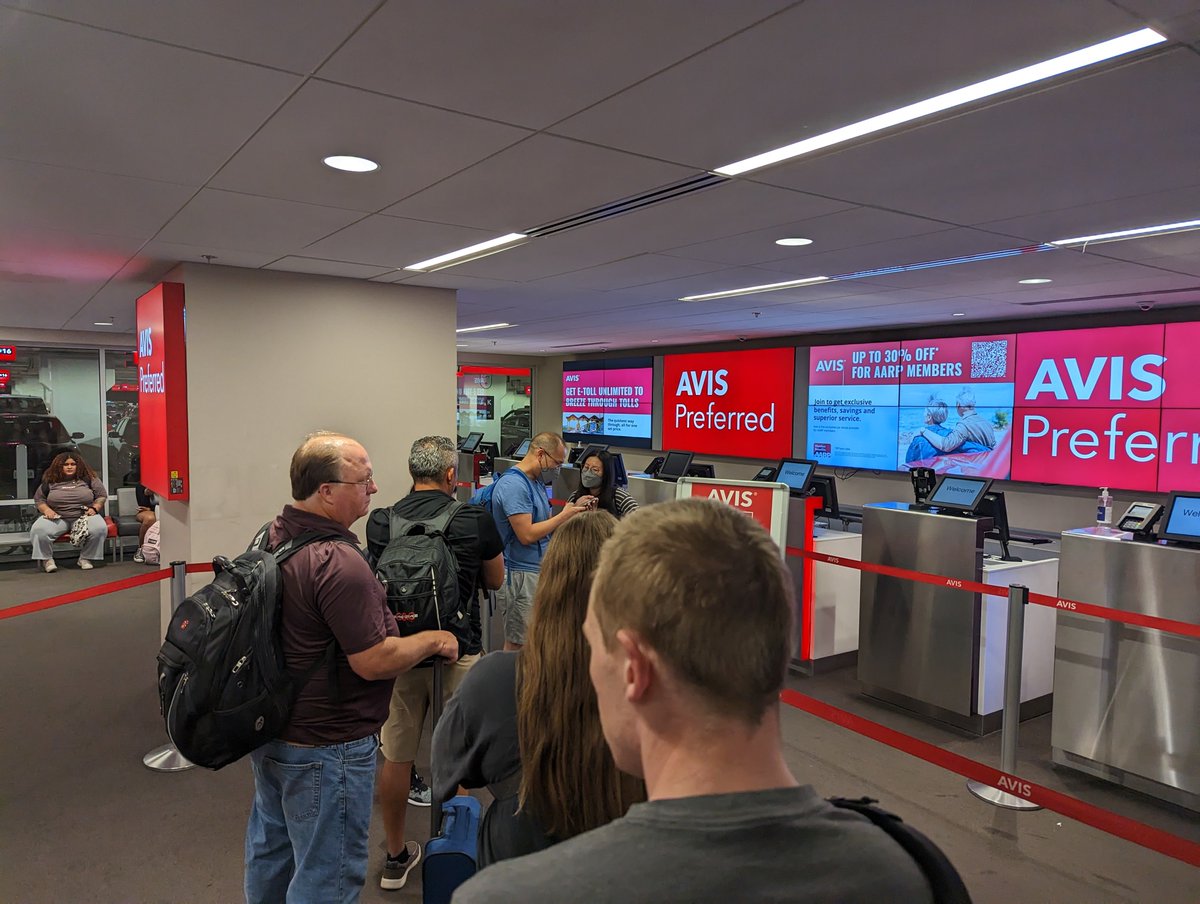 .<a href="/Avis/">Avis Car Rental</a> Preferred usually great... Not so much <a href="/fly2ohare/">O'Hare Intl. Airport</a> tonight... This is the PREFERRED line... You know the one where you just go right to your car??
