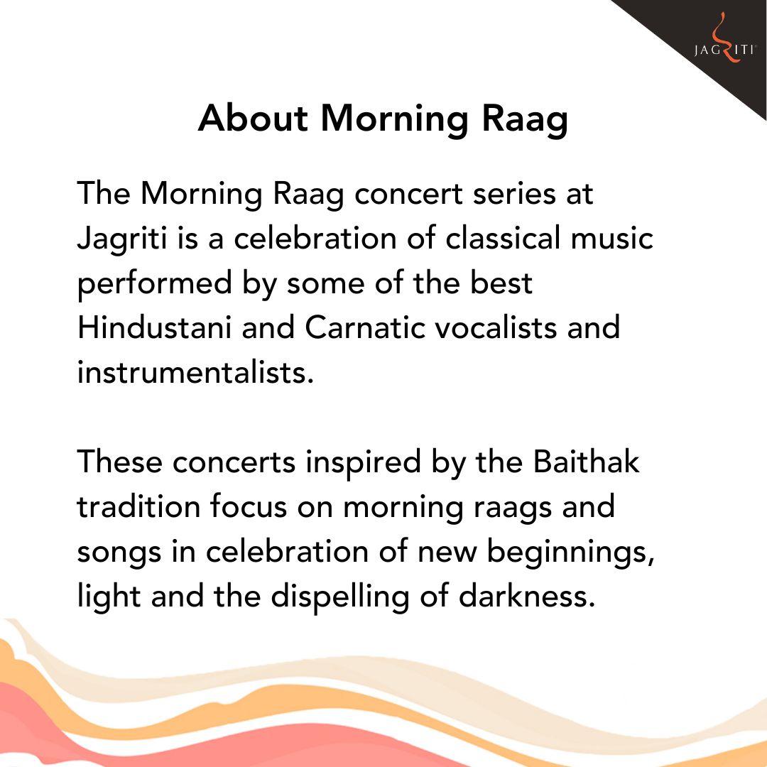Morning Raag with Sindhu K Das is coming up soon on Sunday June 18, 7:30 am!

We have limited outdoor seating so book your tickets now!

Link : in.bookmyshow.com/events/morning…

#indianclassicalmusic #carnatic #instrumentalmusic #carnaticconcert #musicconcert #violin #mridangam