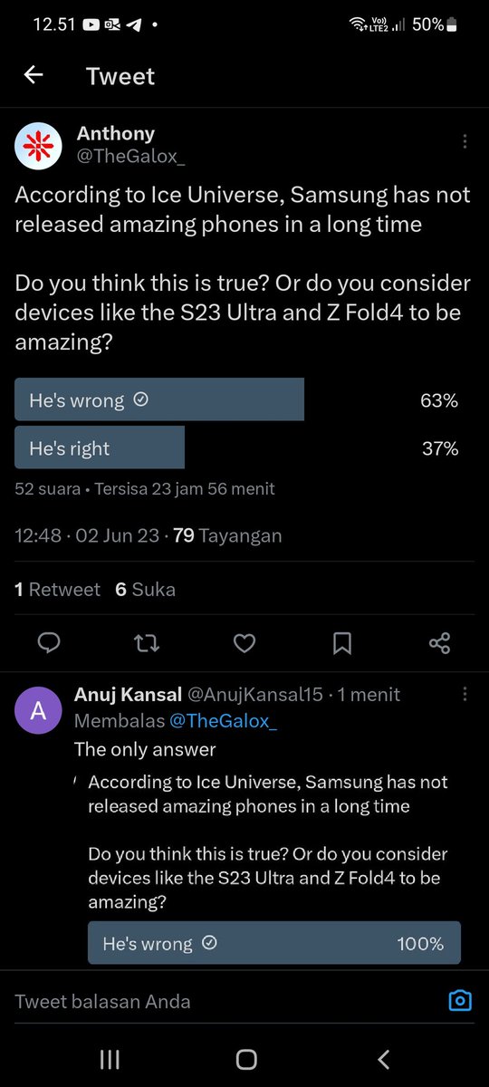@TheGalox_ S23U and ZFold4 are amazing products, but i understand what ice universe mean. We hope that samsung will not become so lazy to bring upgrades to their phone. Still i vote.....