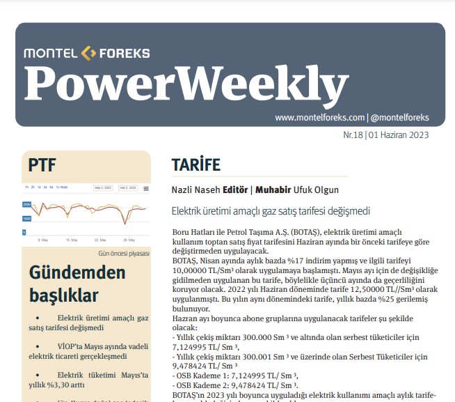 Haftalık enerji piyasası bültenimiz Power Weekly'nin 18. sayısı yayınlanmıştır. Ücretsiz üye olmak için >> montelgroup.com/sign-up-for-mo……… #Enerji #Elektrik #Kömür #Doğalgaz #Petrol #Mevzuat #MontelForeks