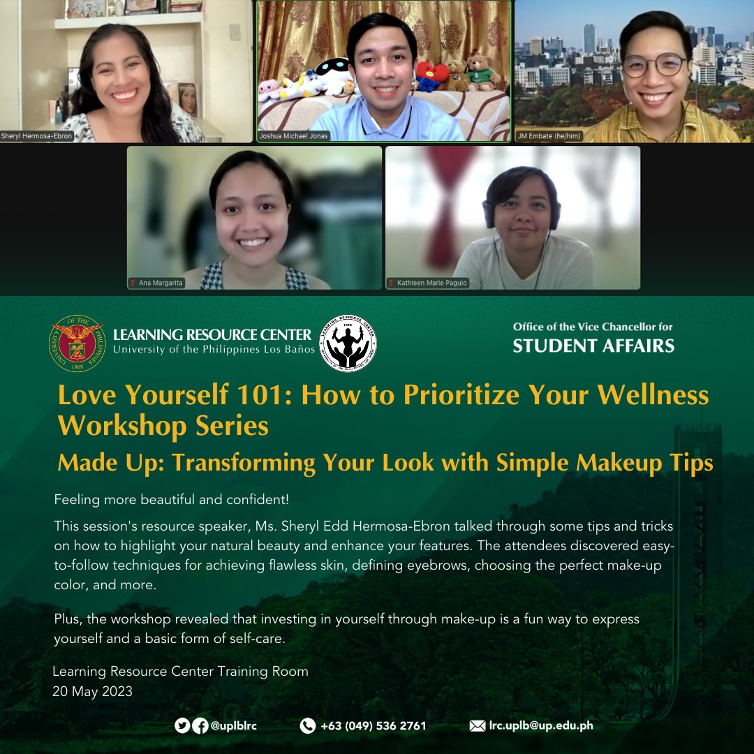 UPPublicService's tweet photo. The @uplblrc recently conducted the first two sessions of its five-part self-care workshop series dubbed "Love Yourself 101: How to Prioritize Your Wellness Workshop Series" that promotes self-care and mindfulness. Padayon!

Read more here: https://t.co/X3asjGRo6X https://t.co/lA2oKiRzc6