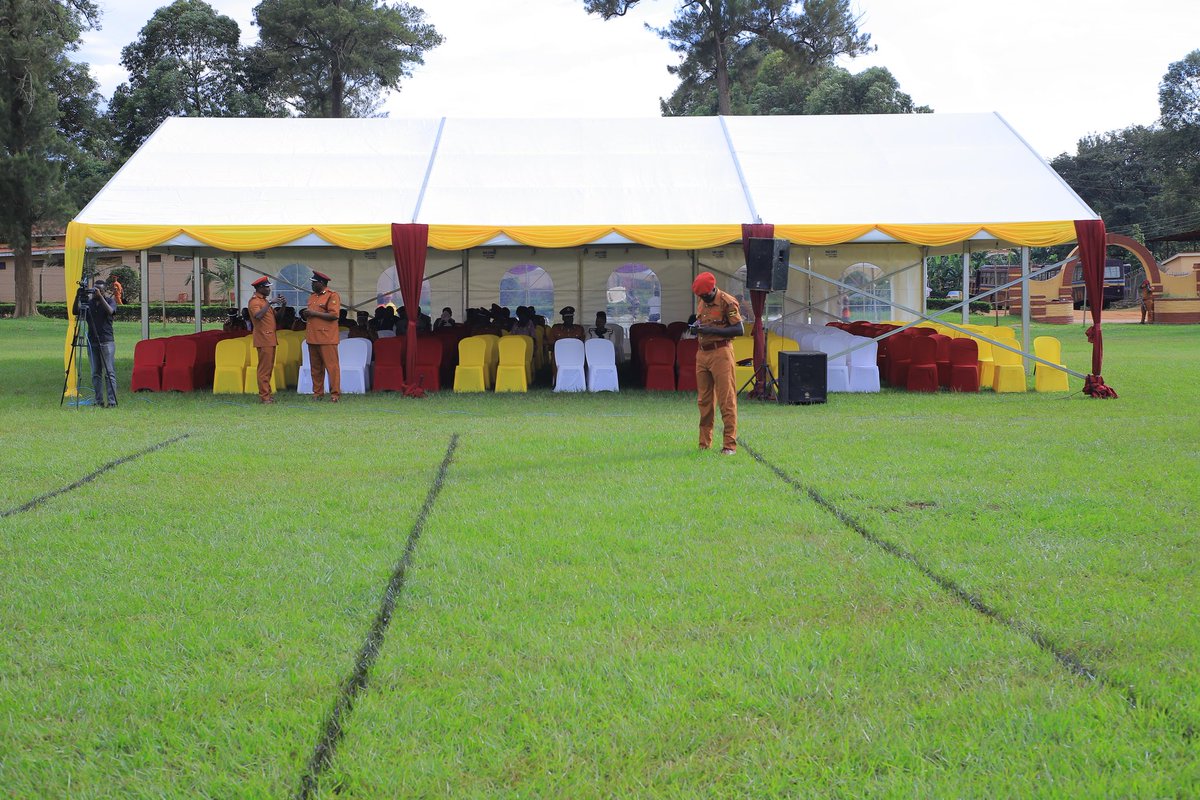UgandaPrisons's tweet photo. The stage is ready
Pipping Ceremony of 141 newly appointed and promoted Senior Officers of Uganda Prisons Service.
#UPSUpdates https://t.co/owft1SazaD
