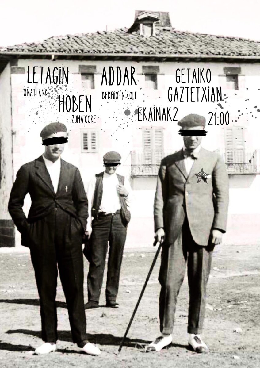 Addartaldea's tweet photo. Gente!!
Gaur Getariko gaztetxien #Letagin eta #Hoben taldiekaz batera‼️
Good vibes👍🏼 https://t.co/V2zrM9EUVk