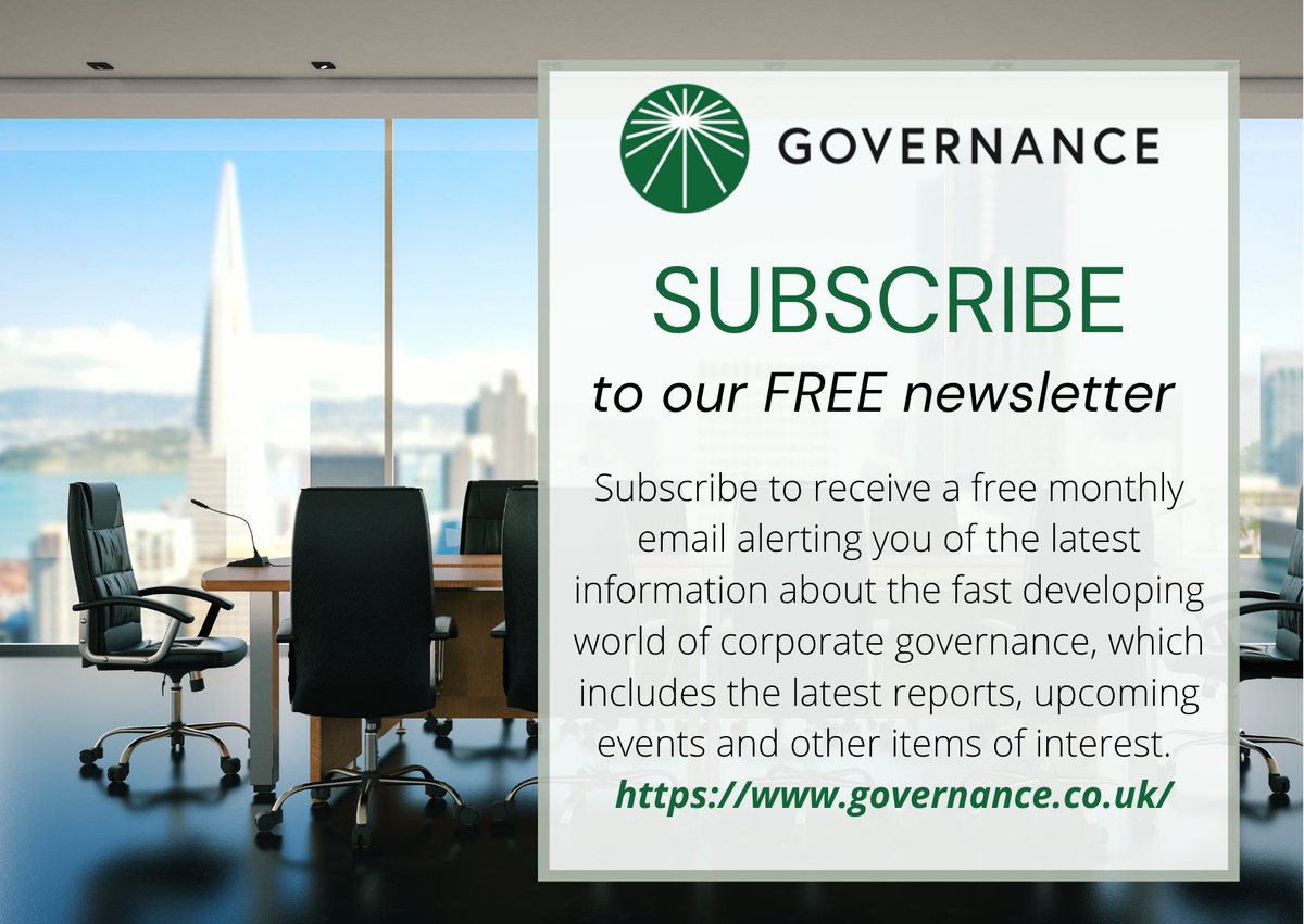 Governance (@_governance) on Twitter photo Register to receive our FREE Interim newsletter, alerting you to the latest information about the fast-developing world of corporate governance.
The newsletter includes the latest news, reports, events & complimentary articles from <a href="/_governance/">Governance</a> journal: ow.ly/AnYg50N2HN4 Register to receive our FREE Interim newsletter, alerting you to the latest information about the fast-developing world of corporate governance.
The newsletter includes the latest news, reports, events & complimentary articles from <a href="/_governance/">Governance</a> journal: ow.ly/AnYg50N2HN4