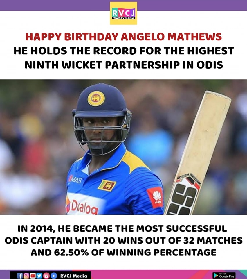 Happy birthday Angelo Mathews 