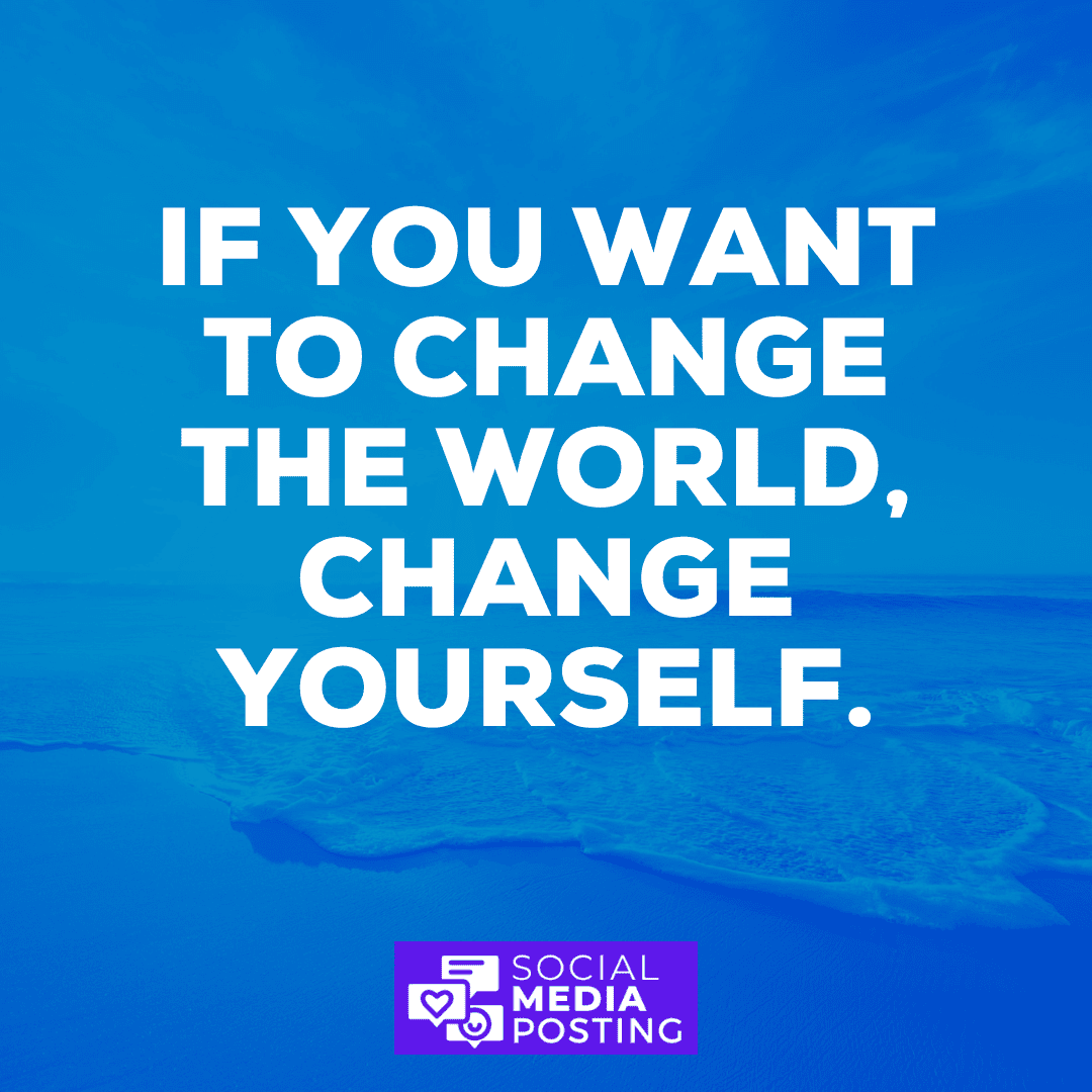 SocialPostingZA's tweet photo. If you want to change the world, change yourself: Be the change you wish to see in the world, and lead by example. Small changes in your own behavior and attitudes can have a ripple effect that inspires others to make positive changes as well. https://t.co/81A39fainB