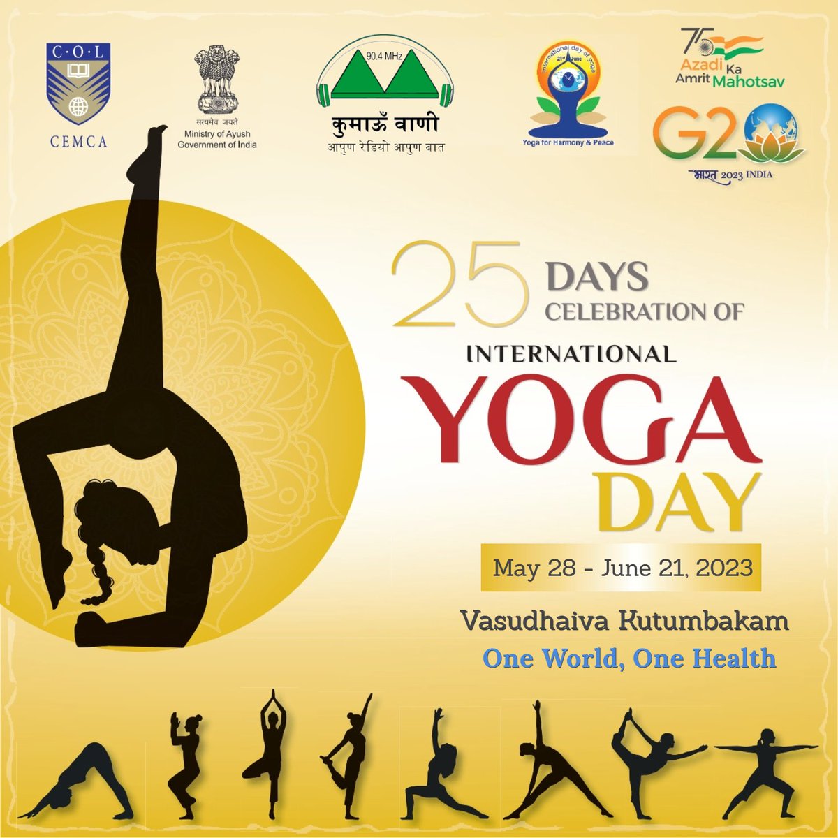 प्रतिवर्ष 21 जून को विश्व योग दिवस मनाया जाता है। इस वर्ष हम इसे एक उत्सव के रूप में 25 दिनों तक मना रहे हैं। इस दौरान कुमाऊँवाणी द्वारा योग के प्रति आमजन को जागरूक करते हुए विस्तार से जानकारी प्रदान की जा रही है।
#Yoga #IYD #IYD2023 #Fitness #Health #OneWorldOneHealth #Wellness