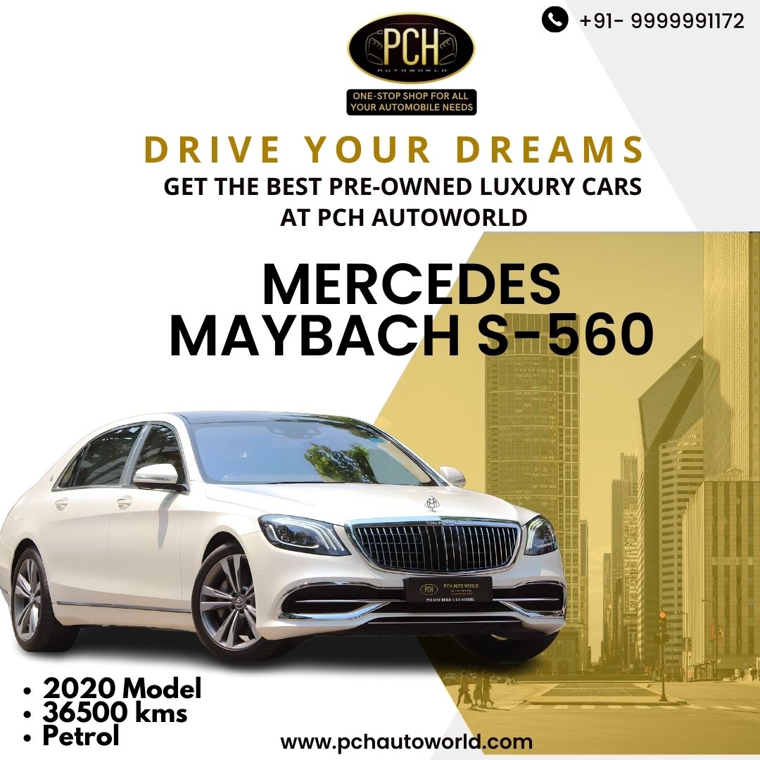 Create Eye-Catching Moments with the Mercedes Maybach S Class.
Presenting the perfect blend of Style with Luxury with Mercedes Maybach S-560 V8.
Being 2020 Model, this beauty has run only 36500Kms and is Available in the PCH Showroom for Sale!

#PCH #MaybachS560 #UsedLuxuryCars