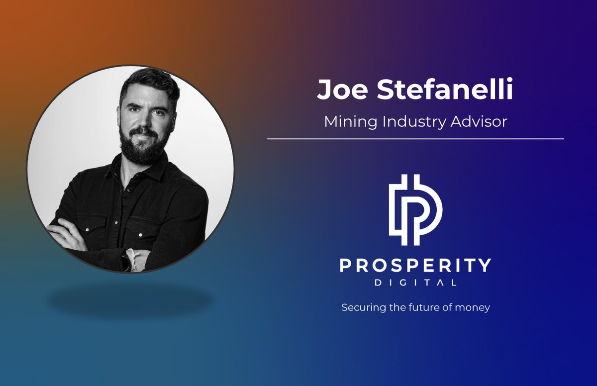 Prosperity Digital is excited to announce @Joe_Cryptech  as Mining Industry Advisor!

Joe is the Founder &amp; CEO of Cryptech Solutions, a seasoned entrepreneur with a proven track record in the #Bitcoin mining &amp; #HPC industry. 

Welcome to Team Prosperity!

#bitcoinmining #Hpc