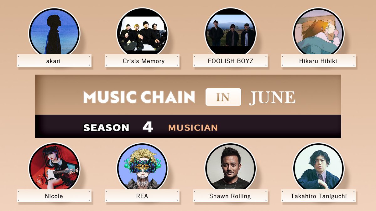 hikarimusicnft's tweet photo. 【MUSIC CHAIN】6月1日からはSEASON4が開始いたしました!
これまでの約30曲に加えて新たに8曲が #musichain の仲間入りしました。ぜひみなさん、まずは6月度の楽曲をきいていただき、チャートプログラムにもお気軽にご参加ください!
詳しく知りたい方はDiscordへhttps://t.co/zRdxkSITFA https://t.co/B2SSk9MaTF
