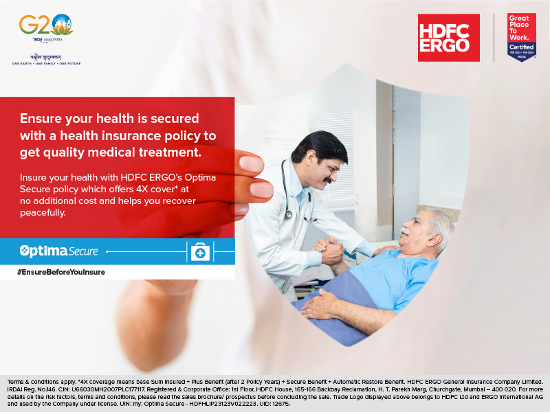 gurejja's tweet photo. Insure yourself with HDFC ERGO's Optima Secure health insurance, which offers 4X coverage at no additional cost for a peaceful recovery.
#EnsureBeforeYouInsure https://t.co/QMNbaxm9rh https://t.co/3Jpi8zw8P8