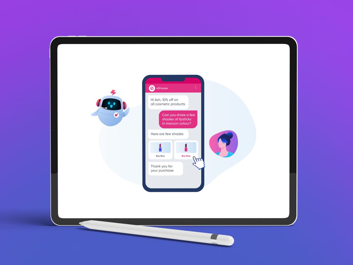 verloopdesign's tweet photo. Presenting our latest illustration for the captivating video "Why do Customers Prefer Conversational AI?" 🎥 Watch the full video on YouTube for insightful details.

#Verloop #AI #CustomerSupport #Automation #verloopdesign https://t.co/gCcRKItgrY