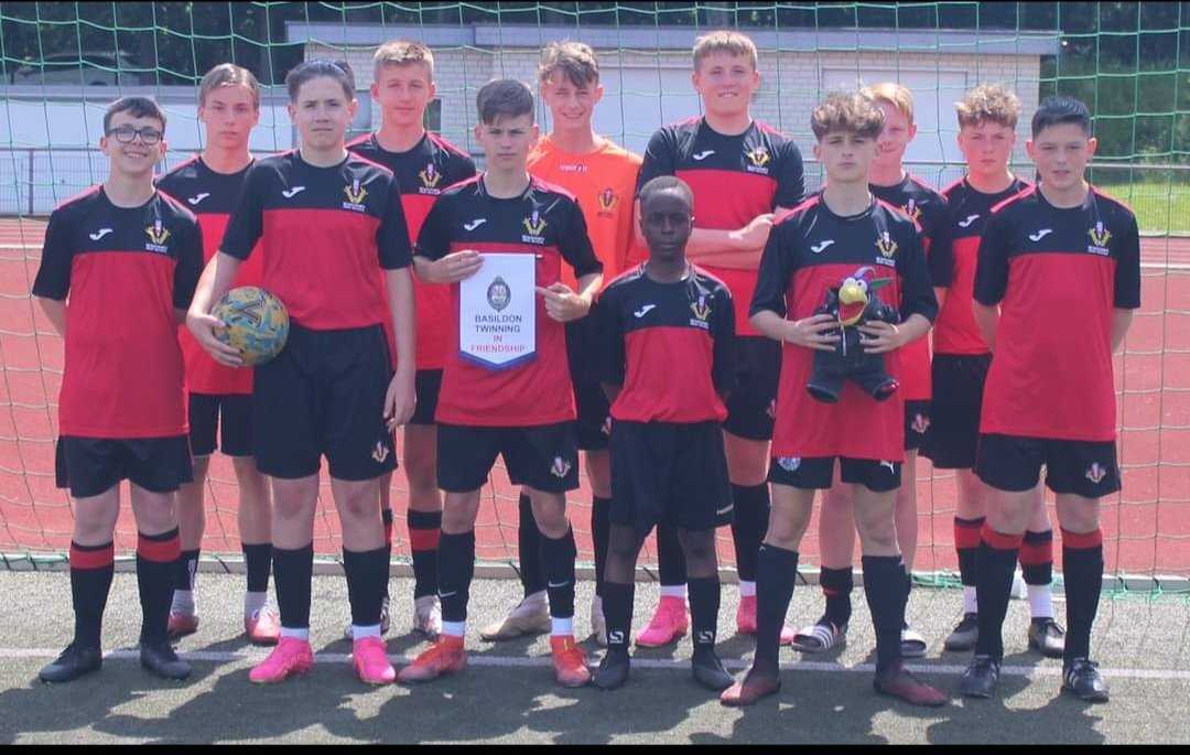 BasildonTwinning (@basildontwin) on Twitter photo Football tour to Heiligenhaus. With two of the UK lads falling ill, two of the German lads stepped up to play for the UK. The team ran out huge winners in the first game and narrowly lost the second 3-2.  Very proud to have taken this team to represent Twinning. Football tour to Heiligenhaus. With two of the UK lads falling ill, two of the German lads stepped up to play for the UK. The team ran out huge winners in the first game and narrowly lost the second 3-2.  Very proud to have taken this team to represent Twinning.
