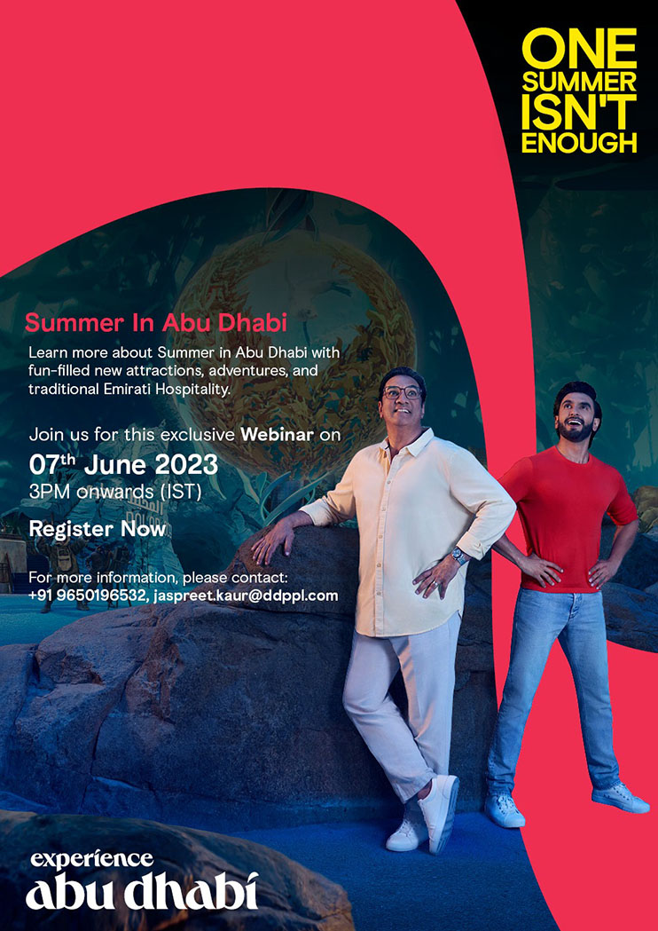 Ready to explore the possibilities of #SummerInAbuDhabi?

Join us for an exclusive webinar on 7th June 2023 at 3 pm IST and get ready to be inspired by the city’s culture, attractions, and activities.
⁣⁣
Register now - event.webinarjam.com/register/528/v…

#DCTAbuDhabi #SummerInAbuDhabi