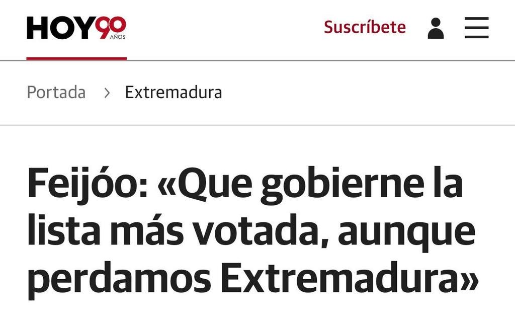 No es precisamente un mensaje de respeto y cariño a los votantes del PP en Extremadura lo de Feijoo.
Pero desde VOX con Ángel Pelayo hicimos lo imposible para avisarles. Feijoo no sabe ni dónde está Extremadura. Ni le importa. ¿No le creían capaz de esto? VOX aviso con la verdad.