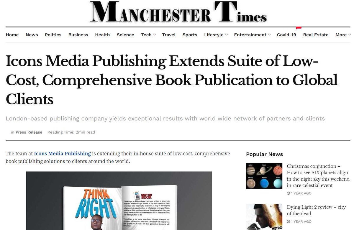 IconsPublishing's tweet image. Our recent news article in the prestigious Manchester Times highlights our commitment to providing top-notch book publication services at affordable prices.
#IconsMediaPublishing #BookPublishing  #PublishingSolutions #AuthorsEmpowerment #GlobalClients #ManchesterTimes