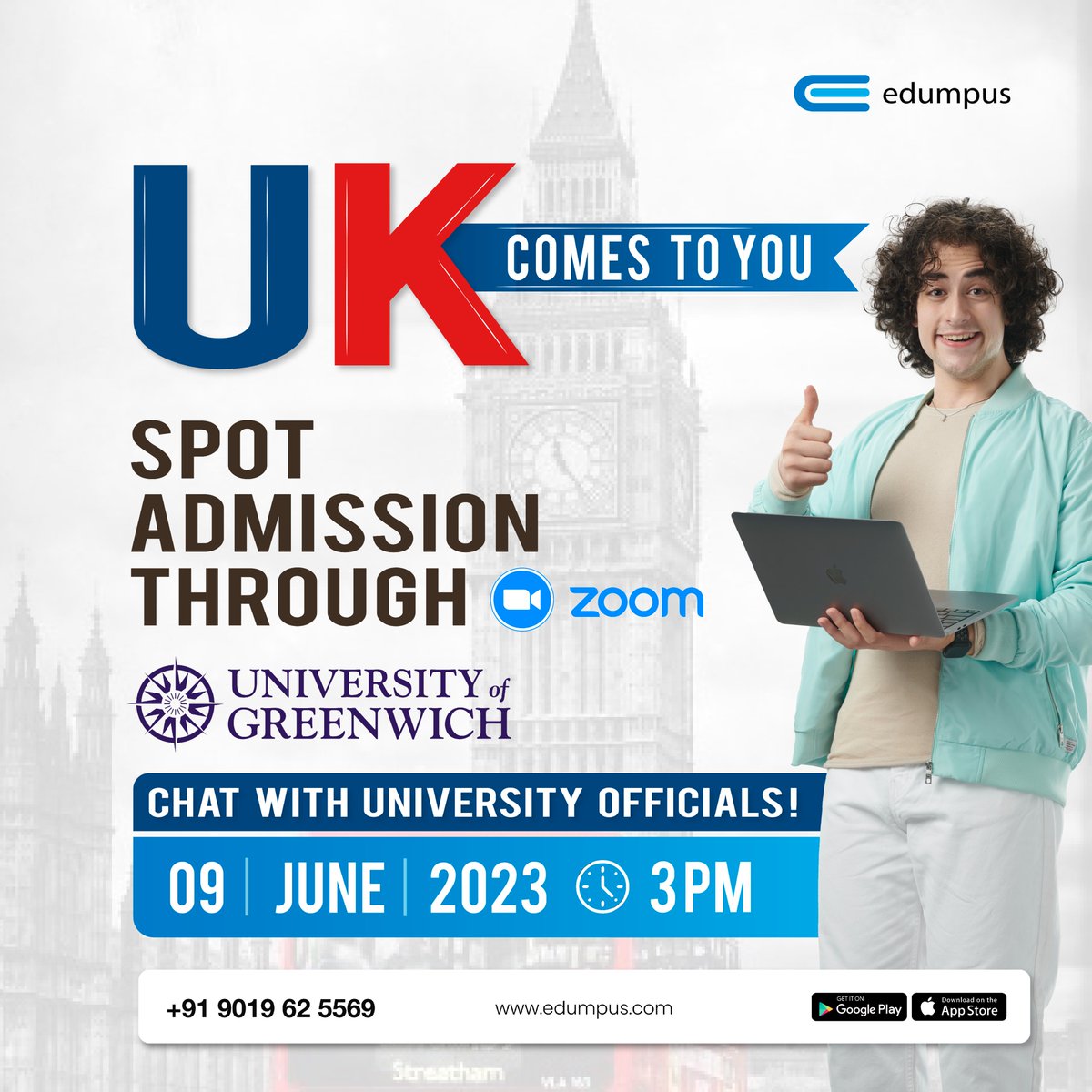 Unlock Your Future at University of Greenwich London: Join EDUMPUS's Exclusive Webinar for Direct Admission and Firsthand Program Insights!
 #studyinuk #studyabroad #studyabroaduk #AbroadStudy #universityofgreenwich #universitystudent #webinaralert #webinarseries #webinaronline