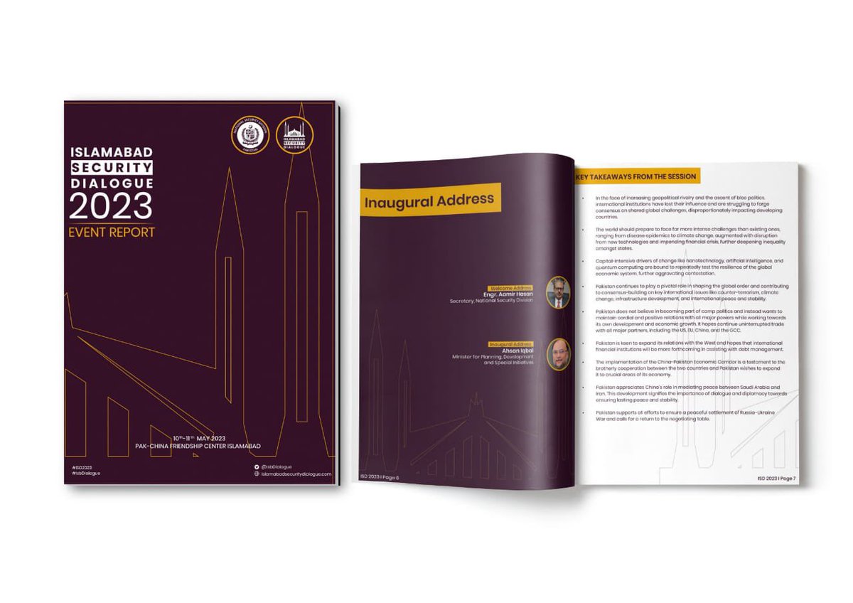 IsbDialogue's tweet image. Event Report of the 3rd Islamabad Security Dialogue 2023 is now online 

To read the complete report please click here 👇🏾
islamabadsecuritydialogue.com

#ISD2023 #IsbDialogue