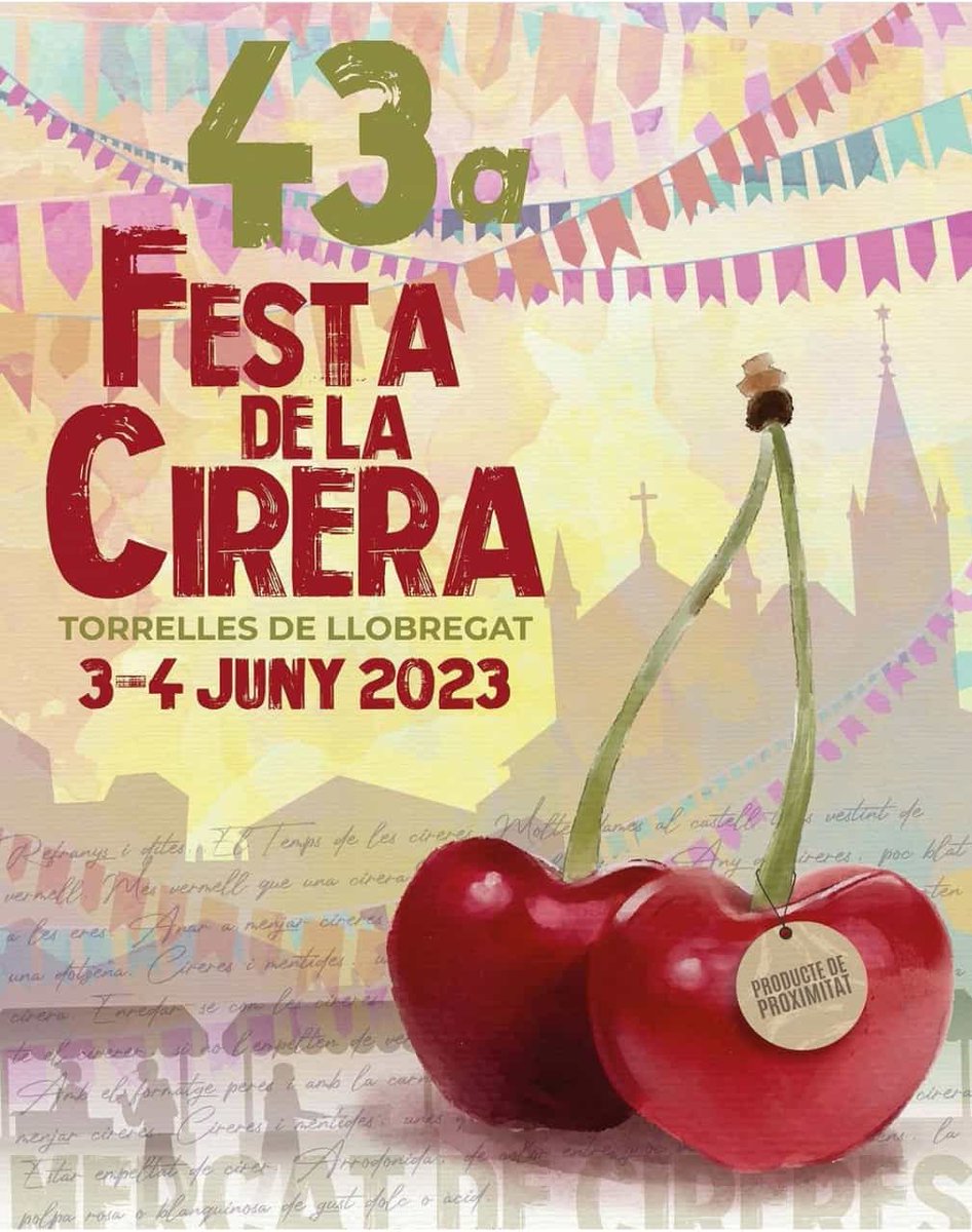 Torrelles_ERC's tweet photo. BONA FESTA DE LA CIRERA A TOTHOM, gaudim-ne i trobem-nos als carrers.🍒🍒🍒 https://t.co/a3dM8Tu3zA