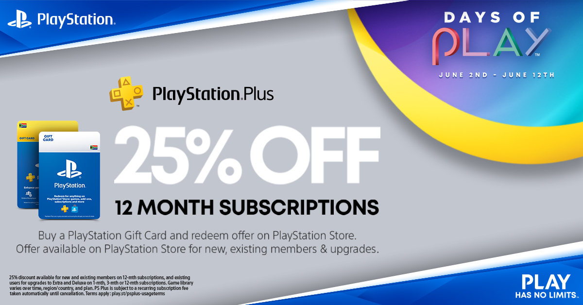 PlayStation Plus Deluxe 12 Months Subscription ZA