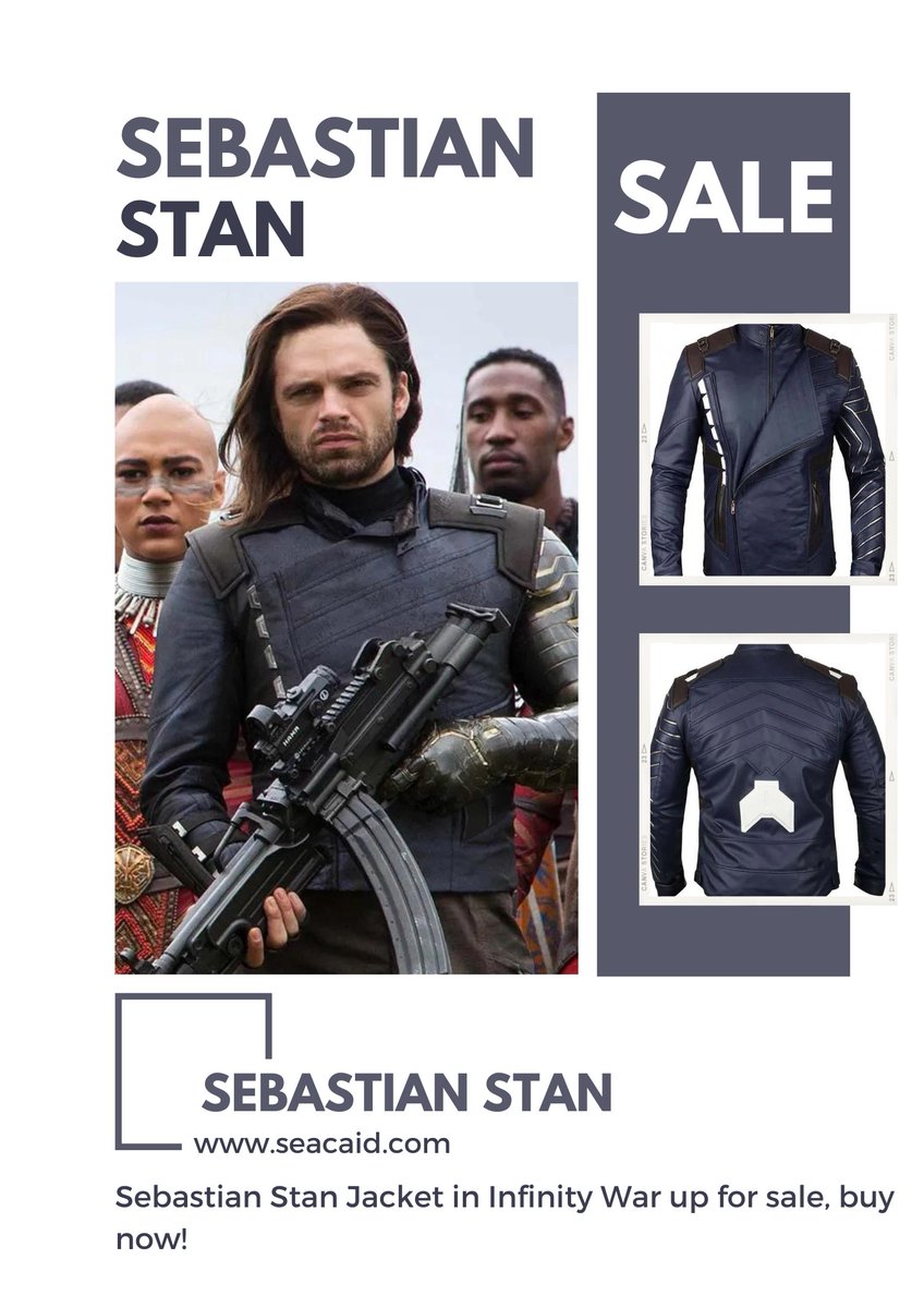 Get the Iconic Bucky Barnes Jacket from Avengers Infinity War! Limited Stock Available!

seacaid.com/product/bucky-…

#sebastianstan #buckybarnes #bucky #infinitywar #wintersoldier #marvel #SEACAID #limitedstock #getyoursnow