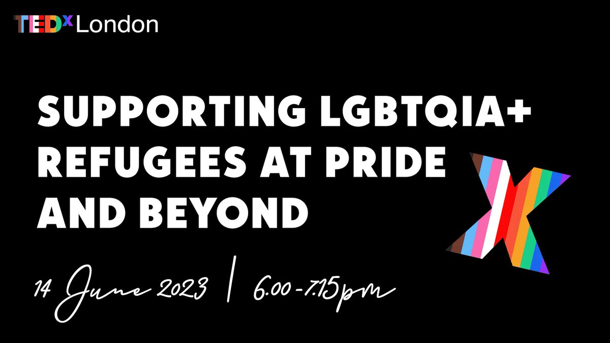 TEDxLondon (@tedxlondon) on Twitter photo 🏳️🌈 🏳️⚧️Supporting LGBTQIA+ refugees at Pride & beyond
📆14 June, 6-7.15pm, Free
📍The Conduit, London
With speakers: @Nancy_M_K, CEO <a href="/stonewalluk/">Stonewall</a> | <a href="/MsMGoba/">Moud Goba 🏳️🌈</a>, Manager @microrainbow & Chair <a href="/ukblackpride/">UK BLACK PRIDE</a> | <a href="/reetaloi/">Reeta Loi</a> Storyteller
Sign up: buff.ly/3MJ51KI 🏳️🌈 🏳️⚧️Supporting LGBTQIA+ refugees at Pride & beyond
📆14 June, 6-7.15pm, Free
📍The Conduit, London
With speakers: @Nancy_M_K, CEO <a href="/stonewalluk/">Stonewall</a> | <a href="/MsMGoba/">Moud Goba 🏳️🌈</a>, Manager @microrainbow & Chair <a href="/ukblackpride/">UK BLACK PRIDE</a> | <a href="/reetaloi/">Reeta Loi</a> Storyteller
Sign up: buff.ly/3MJ51KI