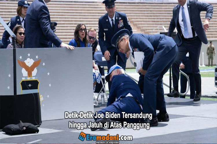 eramadanicom's tweet image. Presiden berusia 80 tahun itu terlihat berbalik untuk berjalan melintasi panggung, namun tiba-tiba tersandung.

Selengkapnya ditautan berikut : eramadani.com/detik-detik-jo…

#joebiden #akademimiliter #panggung #tersandung #amerikaserikat #gedungputih #eramadanicom #terjatuh #presiden