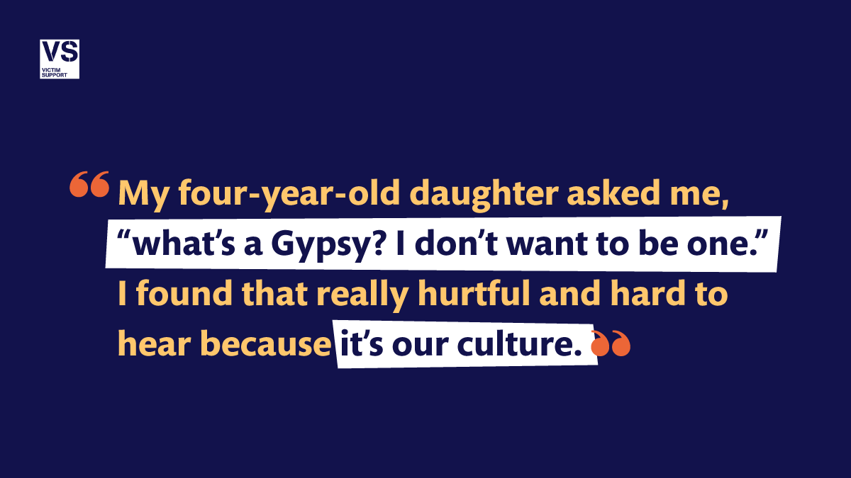 Prejudice has no place in society. 

This #GypsyRomaTravellerHistoryMonth, we’re reminding you that you shouldn't experience hate because of the community you come from.

If you’ve been affected by #HateCrime, take a look at our ‘Proud to be me’ guide on: mysupportspace.org.uk/moj