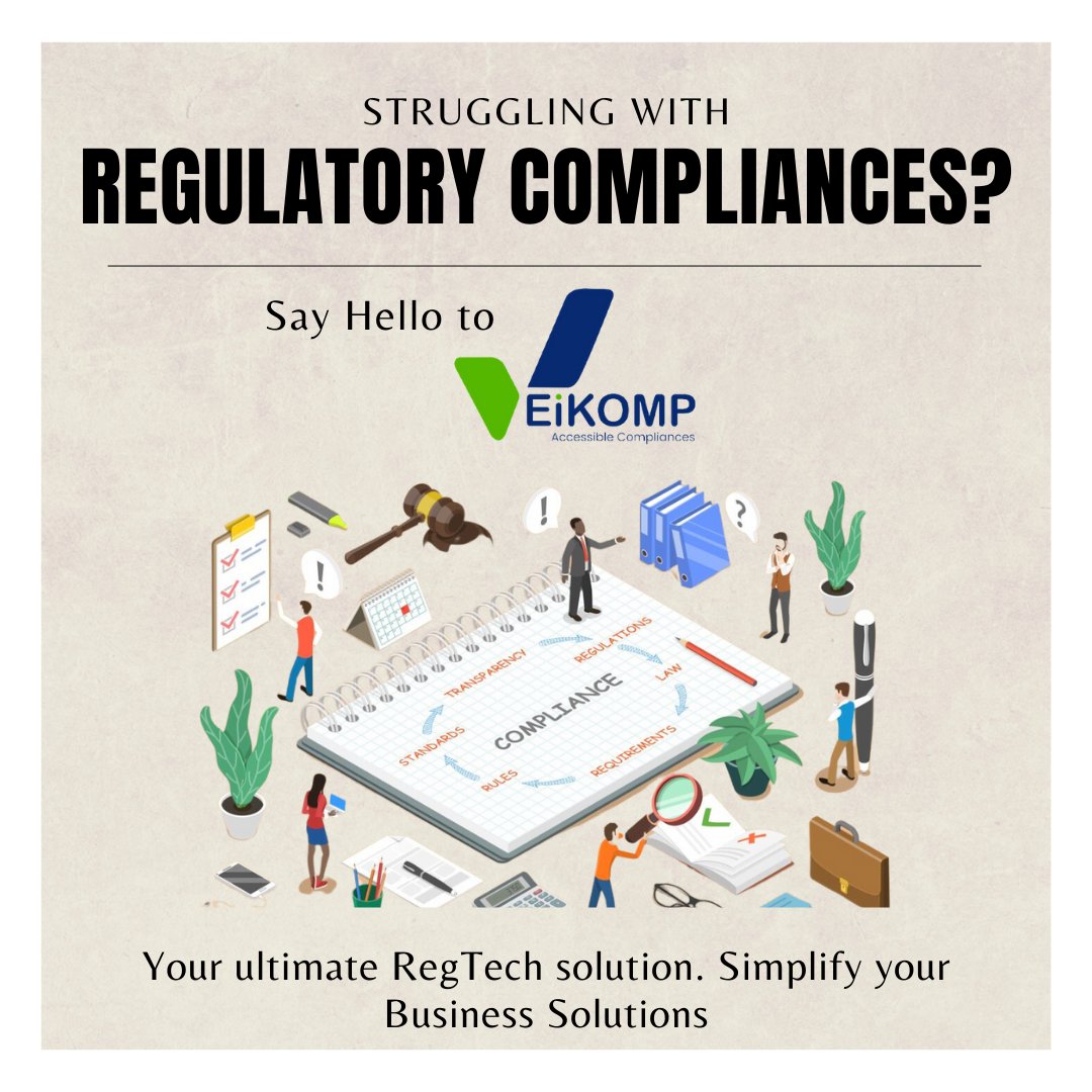 Struggling with regulatory compliance? 
Say hello to Eikomp, your ultimate RegTech solution.

Connect with us for more details at info@eikomp.com

 #biscertification #isimark #induceindia #makeinindia #isimarkcertification #indianstandards #productcompliance
 #compliances